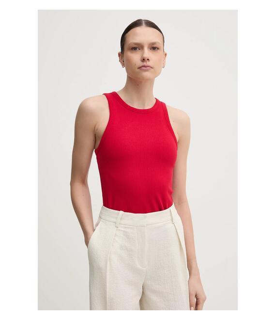 Top Tommy Hilfiger χρώμα: κόκκινο, WW0WW38635
