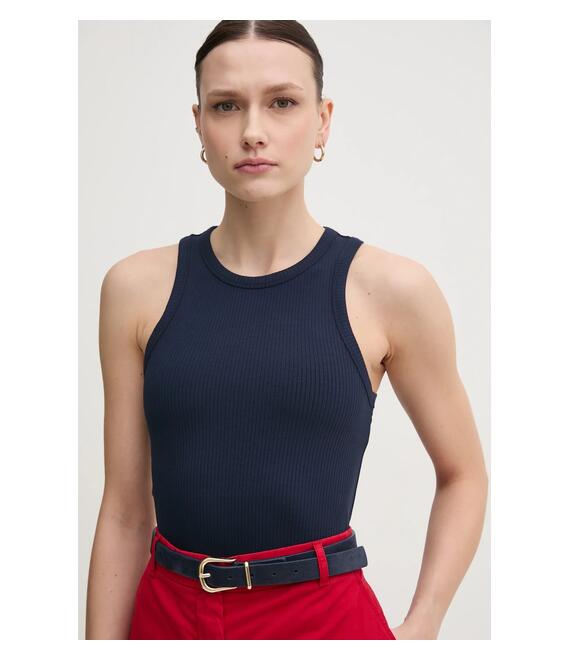 Top Tommy Hilfiger χρώμα: ναυτικό μπλε, WW0WW38635