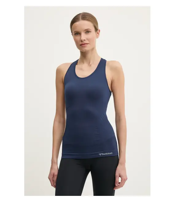 Τοπ προπόνησης Hummel Seamless χρώμα: μαύρο, 210491