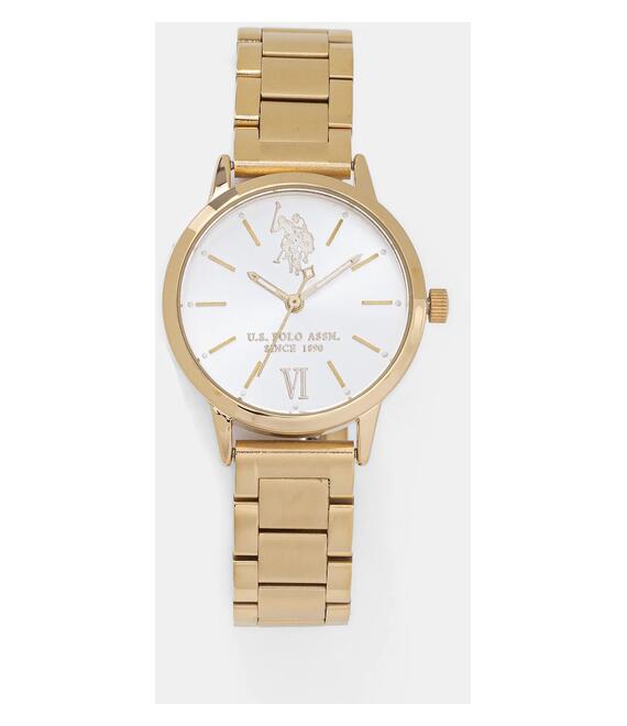 Ρολόι U.S. Polo Assn. EVELYN χρώμα: χρυσαφί, USP8049YG