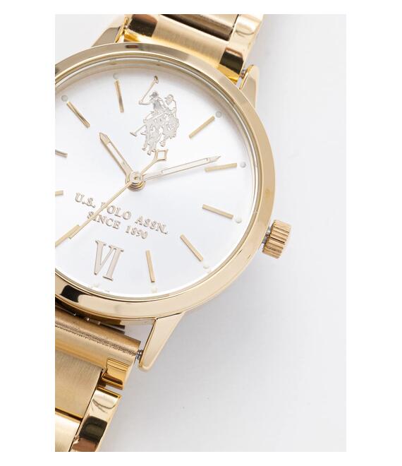 Ρολόι U.S. Polo Assn. EVELYN χρώμα: χρυσαφί, USP8049YG