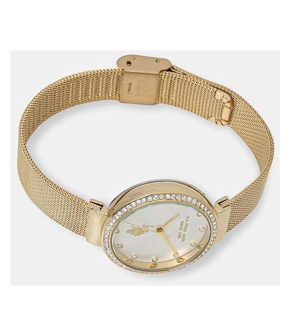 Ρολόι U.S. Polo Assn. CAMILLE χρώμα: χρυσαφί, USP8110YG