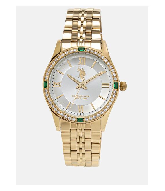 Ρολόι U.S. Polo Assn. GISELLE χρώμα: χρυσαφί, USP8323YG
