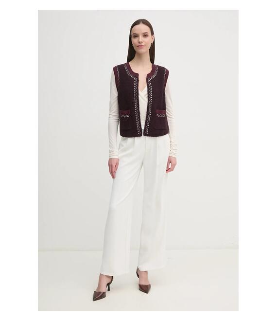 Μπλούζα από κασμίρ United Colors of Benetton χρώμα: μπεζ, 3R0KD401J