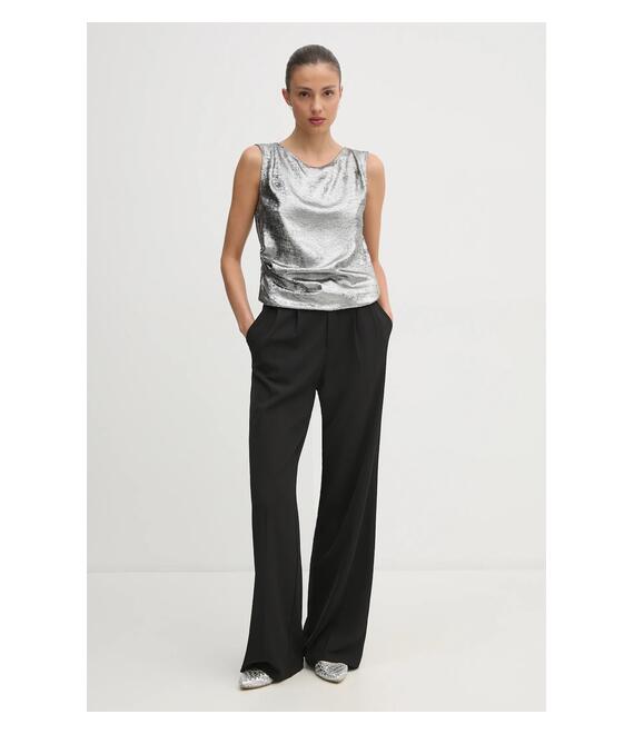 Μπλουζάκι United Colors of Benetton χρώμα: ασημί, 54I7DQ09X