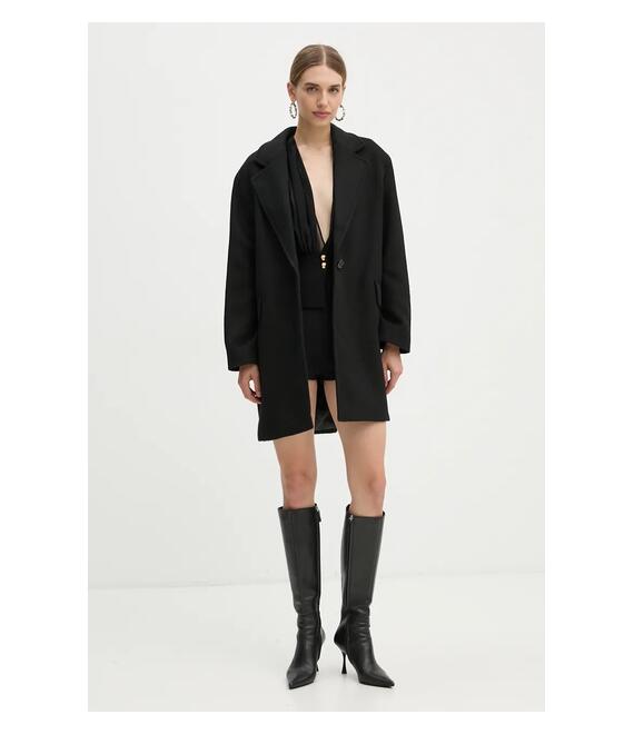 Πουκάμισο Elisabetta Franchi χρώμα: μαύρο, CA07947E2 Πουκάμισο Elisabetta Franchi χρώμα: μαύρο, CA07947E2