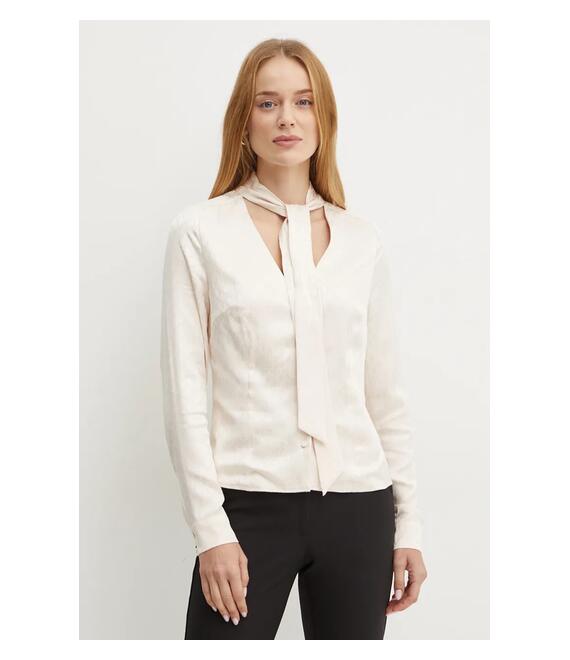 Πουκάμισο Marciano Guess AMALIA χρώμα: μπεζ, 4BGH05 7169A