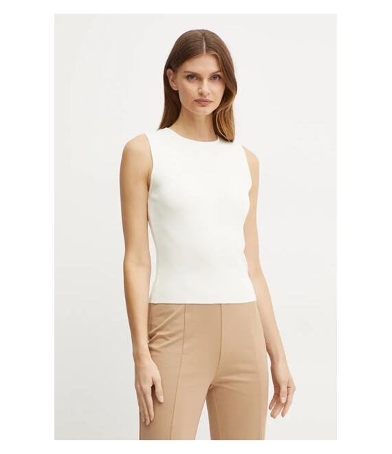 Γιλέκο Twinset χρώμα: μπεζ, 242TT3030
