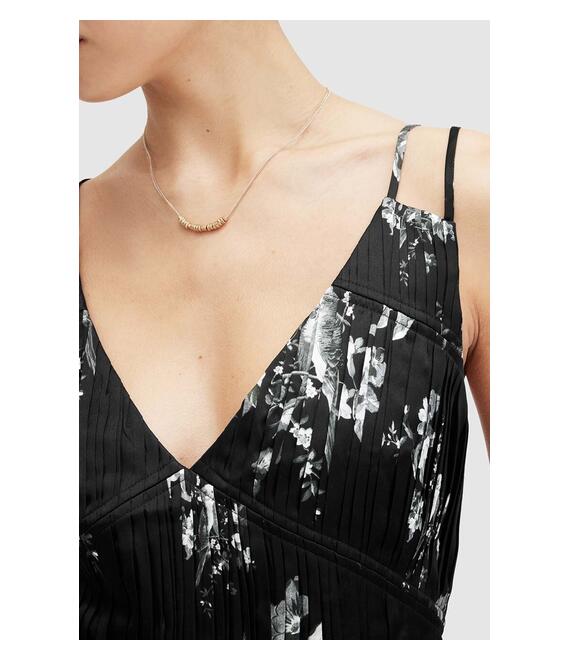 Πουκάμισο με μετάξι AllSaints TONI IONA SHIRT χρώμα: μαύρο, W001PA