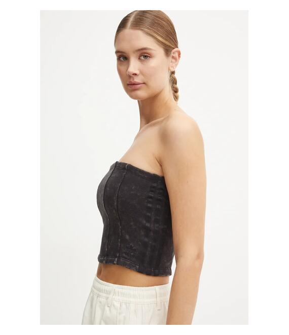 Top adidas Originals Wash Corset χρώμα: μαύρο, IW5570