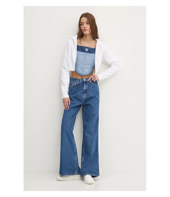 Τζιν τοπ adidas Originals x Ksenia Schneider χρώμα: μπλε, IW5671