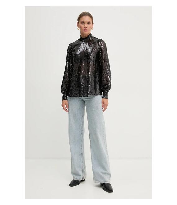 Μπλουζάκι AllSaints χρώμα: μαύρο, W032PB