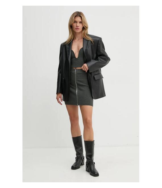 Top Nanushka ZUE χρώμα: γκρι, NW24PFTP23094