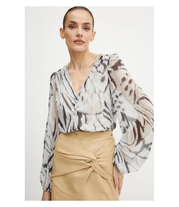 Πουκάμισο Guess χρώμα: μπεζ