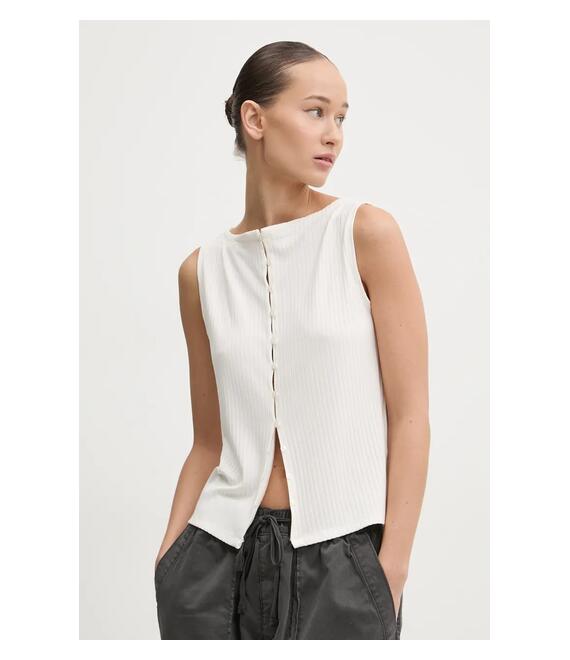 Top Abercrombie & Fitch χρώμα: μπεζ, KI139-4574