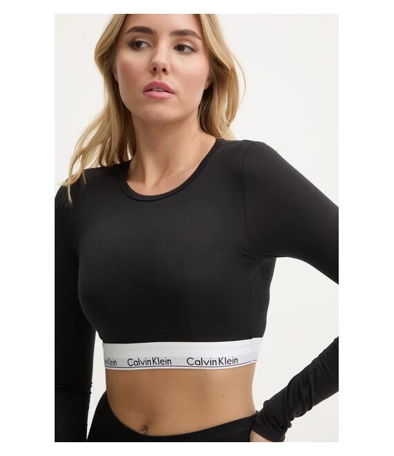 Μακρυμάνικο lounge Calvin Klein Underwear χρώμα: μαύρο, 000QF8009E