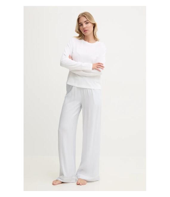 Βαμβακερό μακρυμάνικο Calvin Klein Underwear χρώμα: άσπρο, 000QS7332E