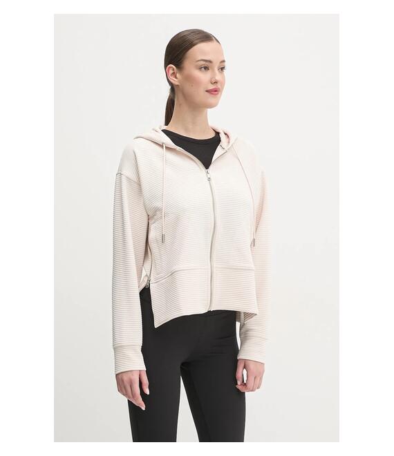 Μπλούζα Dkny χρώμα: μπεζ, με κουκούλα, DP4J9312