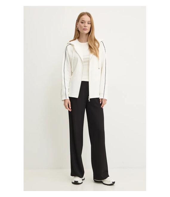 Μπλούζα Max Mara Leisure χρώμα: άσπρο, με κουκούλα, 2426926018600
