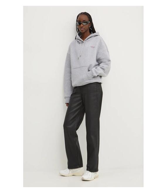 Μπλούζα Guess Jeans χρώμα: γκρι, με κουκούλα, W4BQ21 KC811