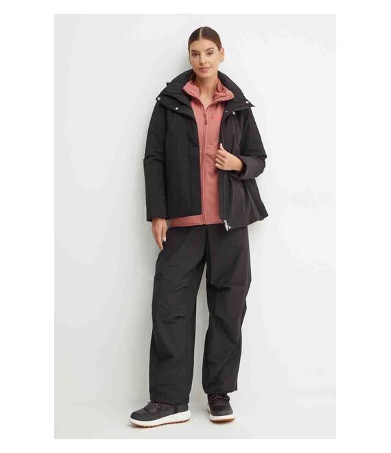 Αθλητική μπλούζα Jack Wolfskin Kolbenberg χρώμα: πορτοκαλί, με κουκούλα, 1711072