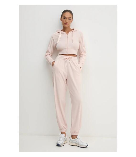 Μπλούζα adidas Originals Femme Galore Short Fulzip Hoodie χρώμα: ροζ, με κουκούλα, JN3005