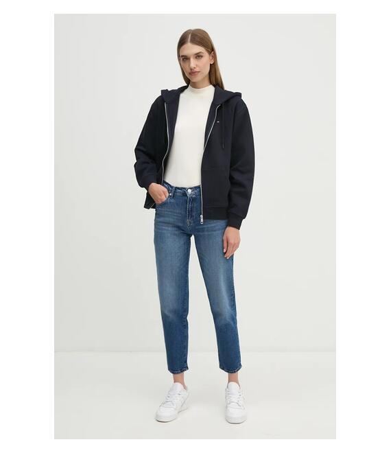 Μπλούζα Tommy Hilfiger χρώμα: ναυτικό μπλε, με κουκούλα, WW0WW44166