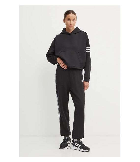Μπλούζα adidas Originals Neuclassics χρώμα: μαύρο, με κουκούλα, IW5607