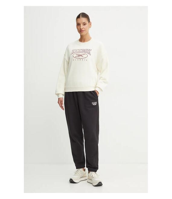 Βαμβακερή μπλούζα Reebok Classic γυναικεία, χρώμα: μπεζ, 100205214