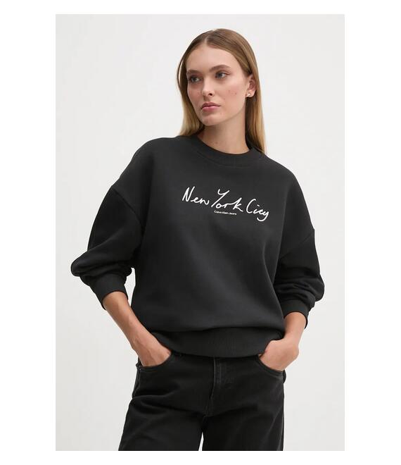 Μπλούζα Calvin Klein Jeans χρώμα: μαύρο, J20J224442