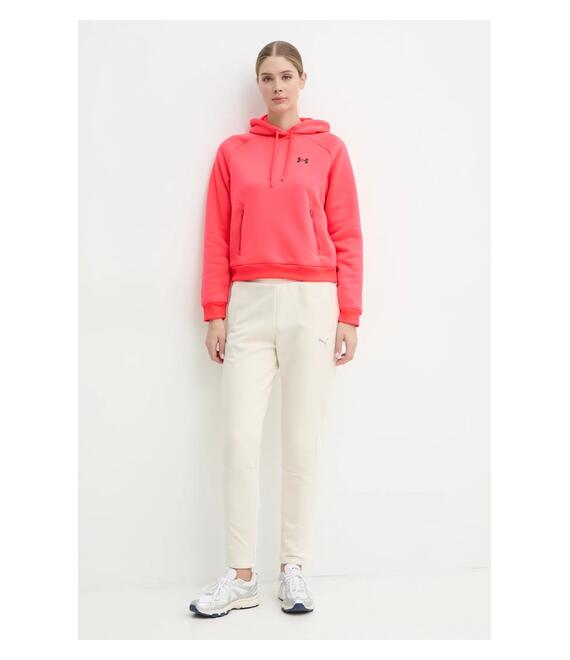 Μπλούζα Under Armour Armour Fleece Pro χρώμα: κόκκινο, με κουκούλα, 1386504