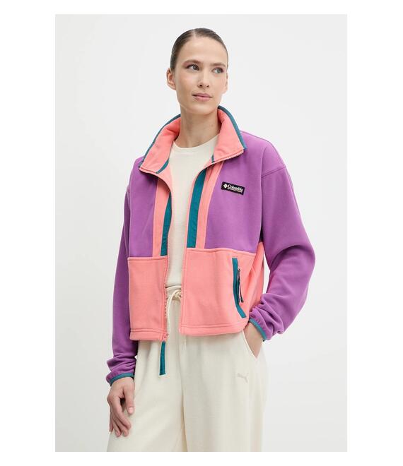Φλις μπουφάν Columbia Backbowl II FZ Fleece χρώμα: μοβ, 2092163