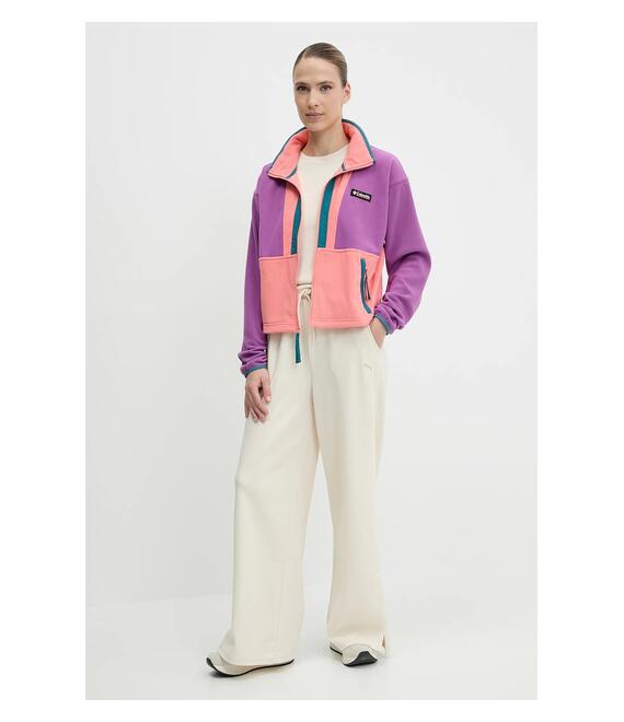 Φλις μπουφάν Columbia Backbowl II FZ Fleece χρώμα: μοβ, 2092163