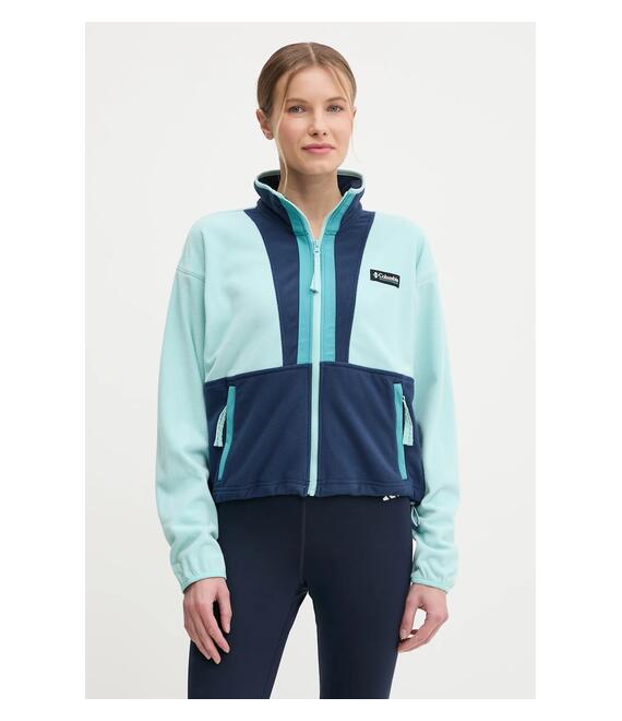 Φλις μπουφάν Columbia Backbowl II FZ Fleece χρώμα: τιρκουάζ, 2092163
