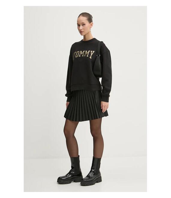 Μπλούζα Tommy Jeans χρώμα: μαύρο, DW0DW19845