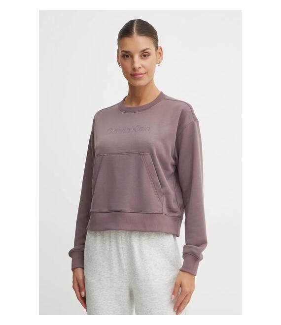 Φούτερ προπόνησης Calvin Klein Performance χρώμα: καφέ, 00GWF4W301