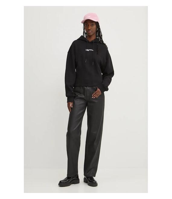 Μπλούζα Karl Lagerfeld Jeans χρώμα: μαύρο, με κουκούλα, 246J1804