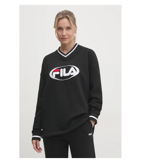 Μπλούζα Fila Langerma χρώμα: μαύρο, FAW0894