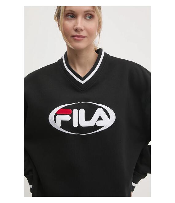 Μπλούζα Fila Langerma χρώμα: μαύρο, FAW0894