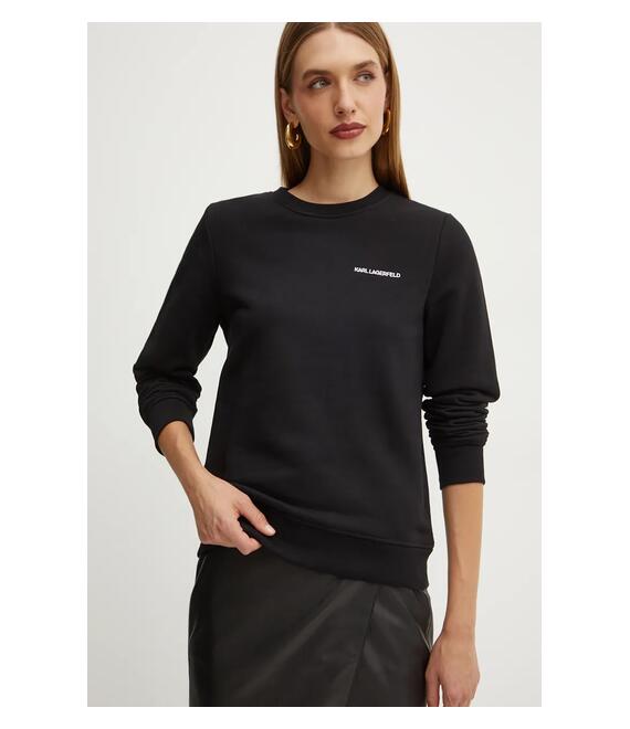 Μπλούζα Karl Lagerfeld χρώμα: μαύρο, 246W1820