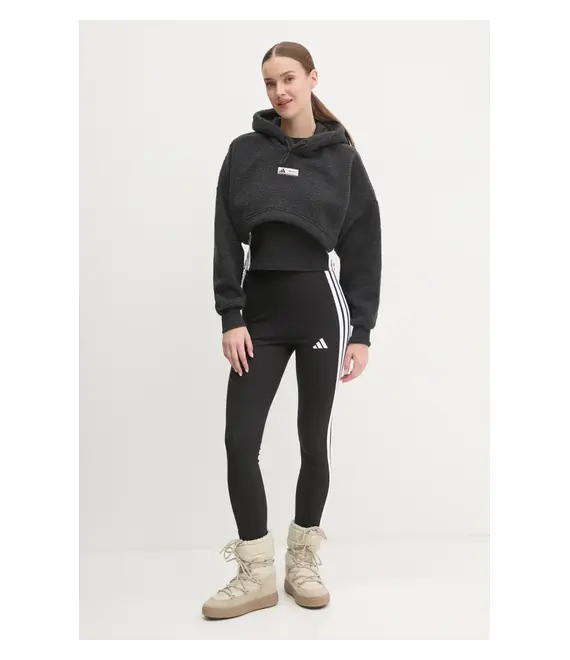 Μπλούζα adidas x Moon Boot χρώμα: μαύρο, με κουκούλα, IY8049