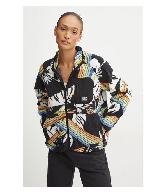 Φλις μπουφάν Rip Curl HIGH TIDE χρώμα: μαύρο, 075WFL