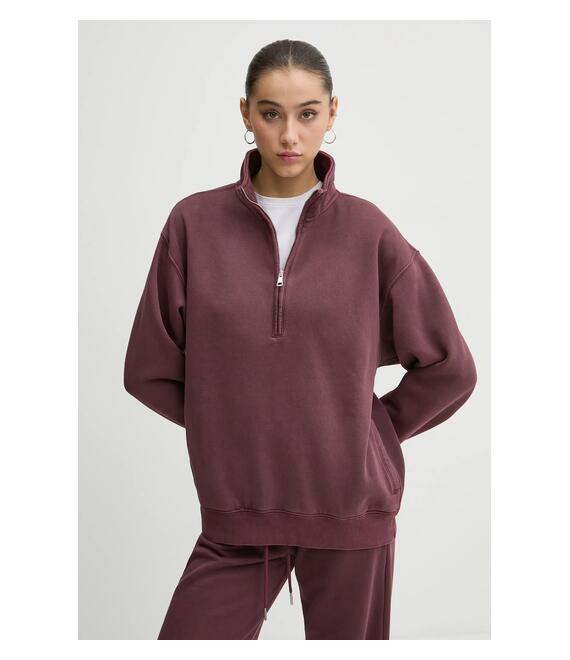 Μπλούζα Abercrombie & Fitch χρώμα: μοβ, KI152-4239