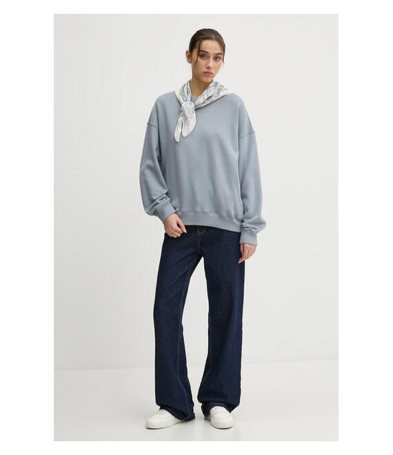 Μπλούζα Hollister Co. χρώμα: γκρι, με κουκούλα, KI352-4218