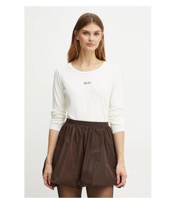 Longsleeve Liu Jo χρώμα: μπεζ, TF4210 J0088