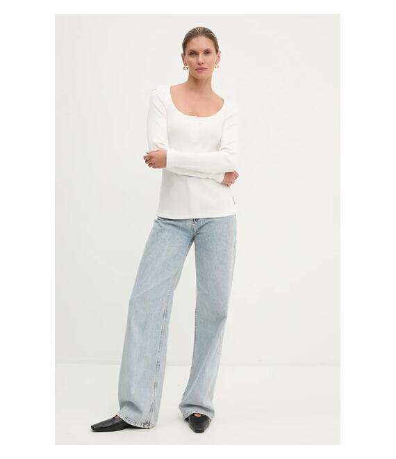 Longsleeve Marc O'Polo DENIM χρώμα: μπεζ, 5000005231