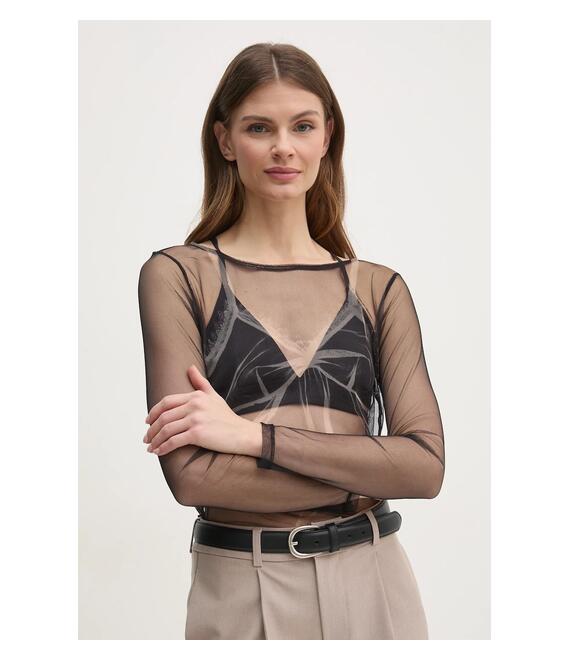 Μπλουζάκι Sisley χρώμα: μαύρο, 39ZHL106P