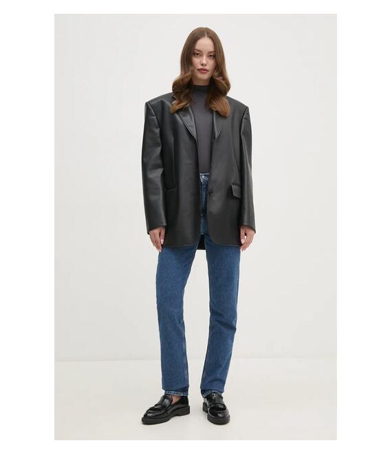 Βαμβακερή μπλούζα με μακριά μανίκια Calvin Klein Jeans χρώμα: γκρι, J20J224453