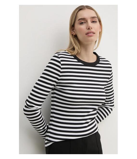 Longsleeve Calvin Klein Jeans χρώμα: μαύρο, J20J224454