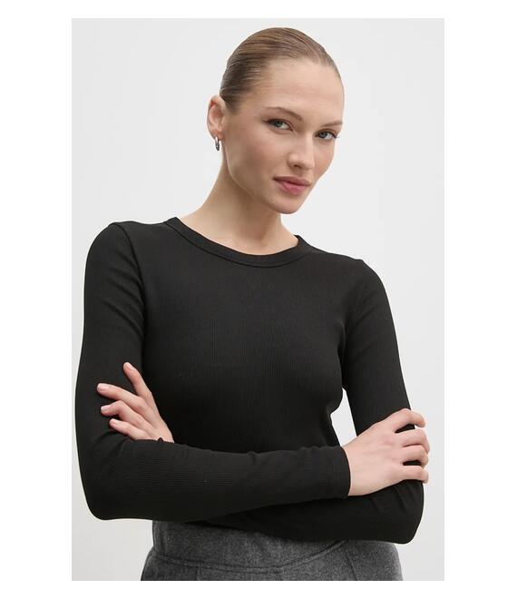 Longsleeve Calvin Klein Jeans χρώμα: μαύρο, J20J224454
